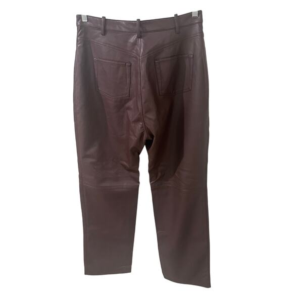 House of CB London Inaya Stretch Dark Brown Soft Vegan Leather Trousers, L NWOT - Picture 11 of 11